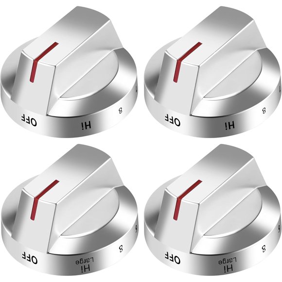 NE63T8111SS NE63T8311SS NE63BG8315SS Fit for Samsung Electric Stove Knob Replacement Knobs for -DG94-03500V DG94-03500W DG94-03500A/Z (4PCS Silver)