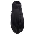thumbnail image 3 of Peluca larga negra para cosplay de 85 cm con flequillo frontal para alta temperatura, 3 of 3