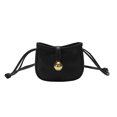 thumbnail image 1 of Bolso de moda adecuado para viajes diarios y citas, pequeño bolso cuadrado de cuero artificial para mujer negro, 1 of 5