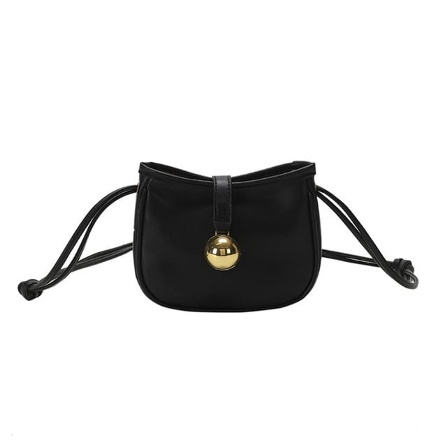 Bolso de moda adecuado para viajes diarios y citas, pequeño bolso cuadrado de cuero artificial para mujer negro