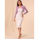 thumbnail image 3 of Día de San Patricio Cárdigan Cortas De Manga Larga Floral Transparente Para Mujer Morado claro XL, 3 of 6