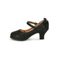 thumbnail image 4 of Glitter Rhinestone Bow Mary Jane Kitten Heel Pump (Toddler/ Girl) 18359, 4 of 5