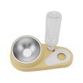 thumbnail image 5 of Dispensador de agua para alimentos para mascotas Diseño elevado a prueba de derrames automático 2 en 1 Alimentador de agua para perros y gatos para beber y comer Amarillo, 5 of 5