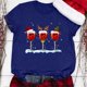 thumbnail image 3 of Gibobby Camiseta Navideña De La mujer Navidad Moda Casual Copa de Impresión Manga Corta Cuello Redondo Suelta Camiseta Blusa Tops(Azul,G), 3 of 5