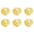 thumbnail image 1 of Unique Bargains Guitar Tuners Conversion Bushing Adapter Ferrules Conversion Bushings 10.8mm OD Zinc Alloy Gold Tone 6 Pack, 1 of 5