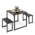 thumbnail image 2 of 2 Person Capacity Kitchen Dining Ensemble, 25.6 Inch Size Table with Bench & Stools for Daily Family Meals, Black, 2 of 10