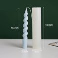 thumbnail image 3 of Moldes de velas de silicona cónicos retorcidos 3D, moldes cilíndricos en espiral largos para velas de aromaterapia, cera de soja, jabón, arcilla, yeso artesanal, 3 of 5