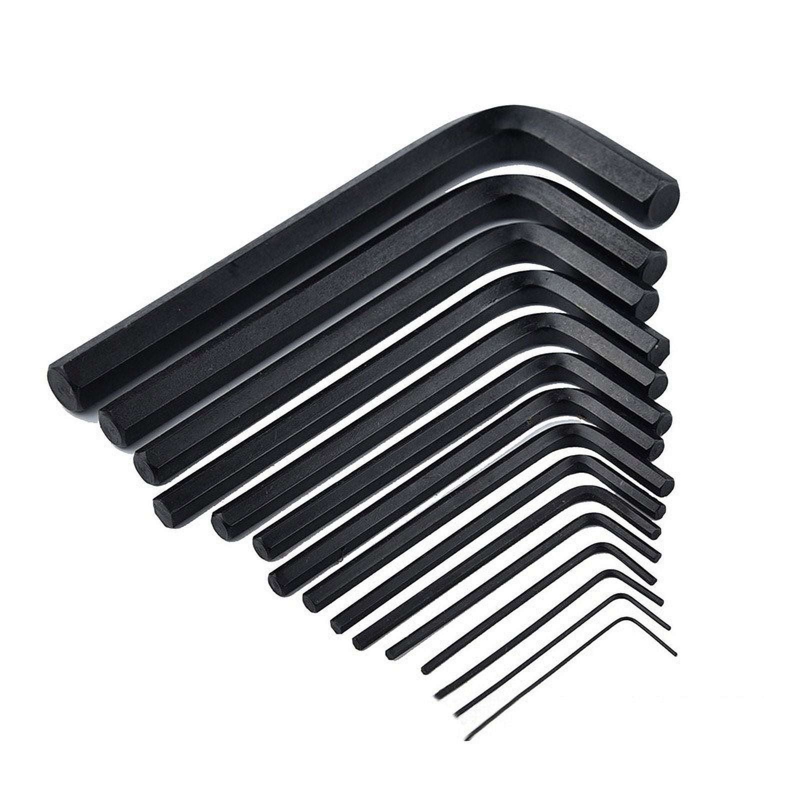 30Pcs Hex Key Wrench 0.028"- 3/8" Inch & 0.7Mm-10Mm Metric Size Spanner Tool