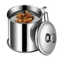 thumbnail image 5 of Bxaolu Stainless Steel Oil Filter Pot, Grease Container with Fine Mesh Strainer Kitchen Oil storage Tank Pot (1.3L Stainless Steel), 5 of 6