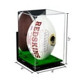 thumbnail image 2 of Deluxe Acrylic Football Display Case Vertical with Mirror, Wall Mount, Black Risers and Turf Base (A060-BR), 2 of 3
