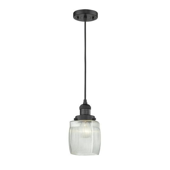 Innovations Lighting 201C Colton Colton 1 Light 6" Wide Mini Pendant - Black
