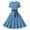 Blue, variant on Women's 1950s Retro Rockabilly Crew Neck Short Sleeve Dress Polka Dot Vintage Cocktail Party Swing Dress Blue L