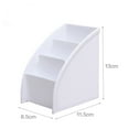 thumbnail image 3 of Trapezoidal Partition Storage Box for Cosmetics and Office Supplies, 3-Compartment Desktop Organizer, Durable PP Material, 3 of 3