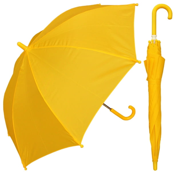 RainStoppers Children's Solid Yellow Umbrella Inner Pack 3
