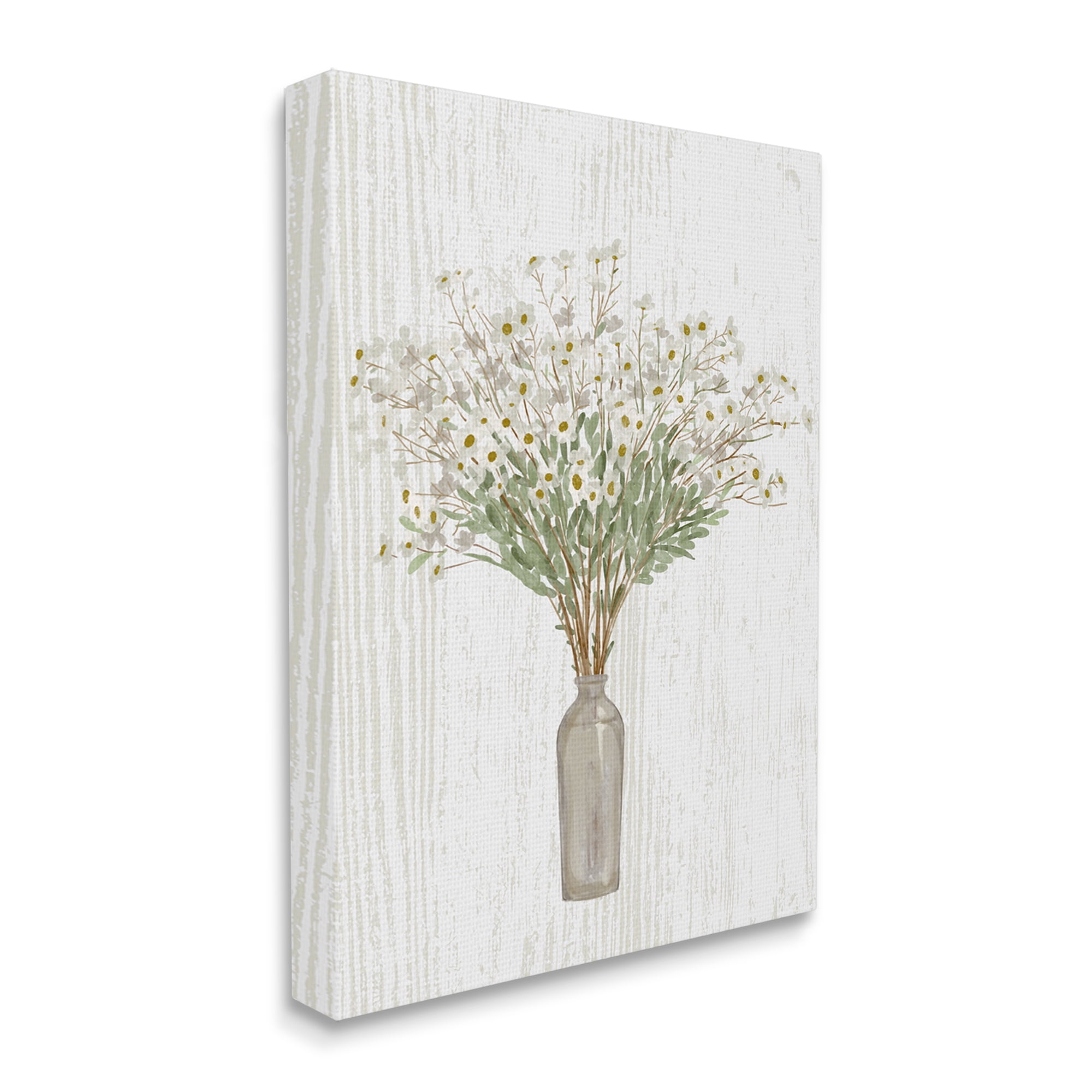 Stupell Industries Country Wildflower Blooms Arrangement Rustic Plank Pattern Graphic Art Gallery Wrapped Canvas Print Wall Art, Design by Ziwei Li