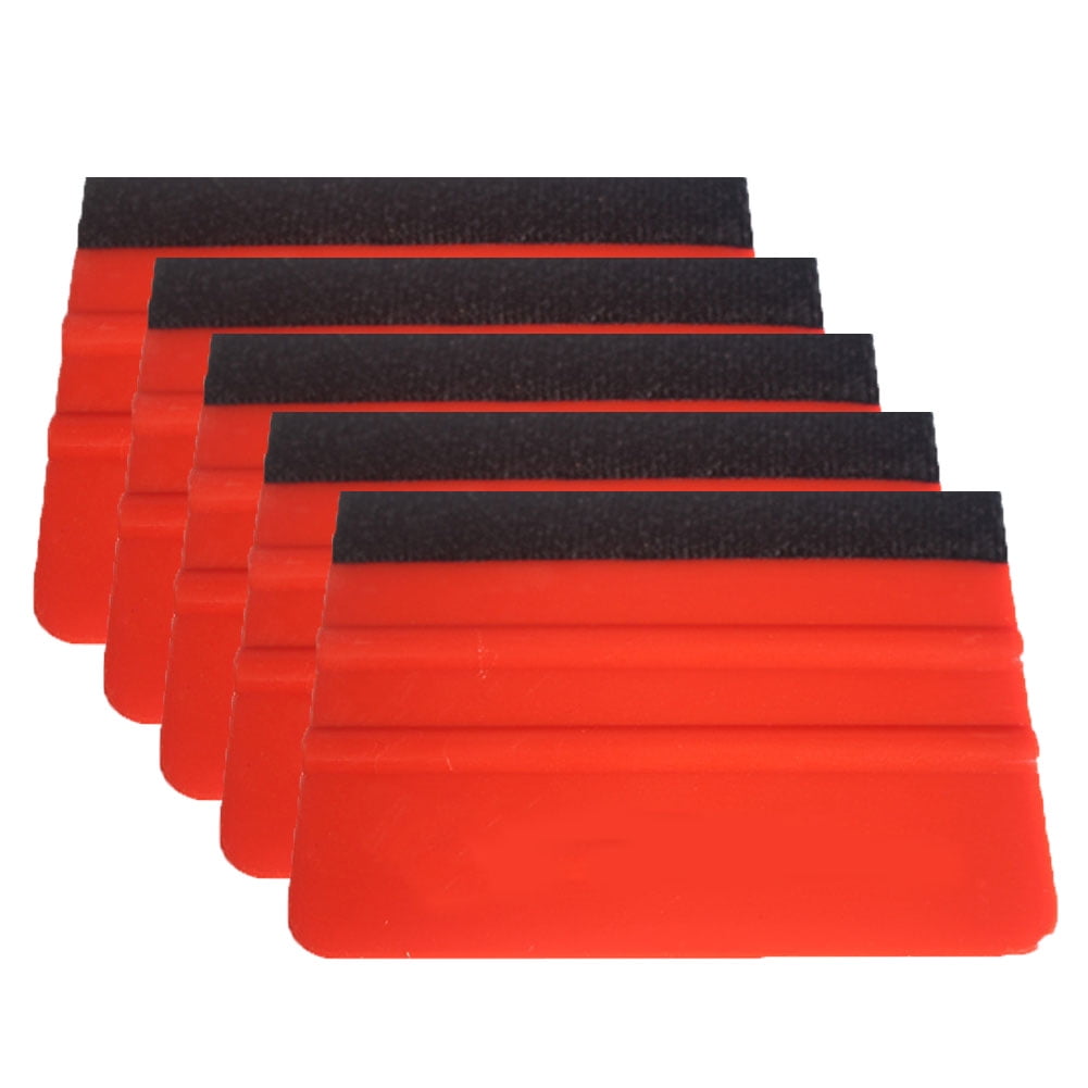 4 Inch Felt Squeegee Applicator Tool for Car Vinyl Wrap 12 Pieces Felt Edge Squeegee Car Wrapping Tool Kits Blue and red Window Tint Decal Sticker Installation Wallpaper 