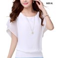thumbnail image 2 of Minnieouse Camiseta de gasa de verano para mujer, camiseta informal de manga corta, blusa informal Prendas para la parte del cuerpo Blanco SG, 2 of 6