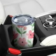 thumbnail image 5 of 20 Oz Pioneer Flower Coffee Tumbler Double Wall Insulated Stainless Steel Water Bottle | Metal Reusable Thermoses Flask with Cup Cap | Leak & Sweat Proof with Anti-Dust Lid, 5 of 7