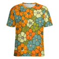 thumbnail image 5 of Nostalgic Vintage Floral T Shirts Basic T-Shirt Short Sleeve Ladies Tee Shirt Summer Graphic Clothing, 5 of 6