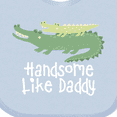 thumbnail image 4 of Inktastic Alligator Handsome Like Daddy Baby Boy Boys Baby Bib, 4 of 4