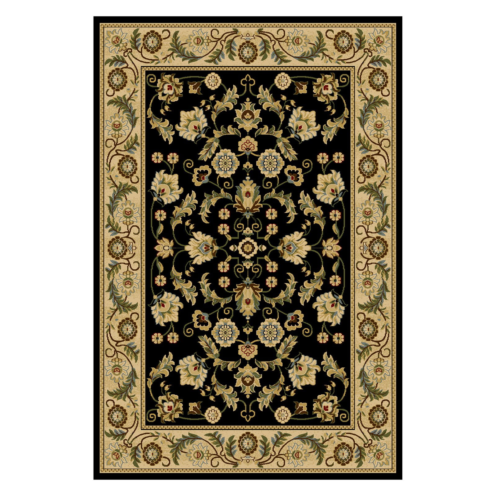 Central Oriental Interlude Cambridge Area Rug Black