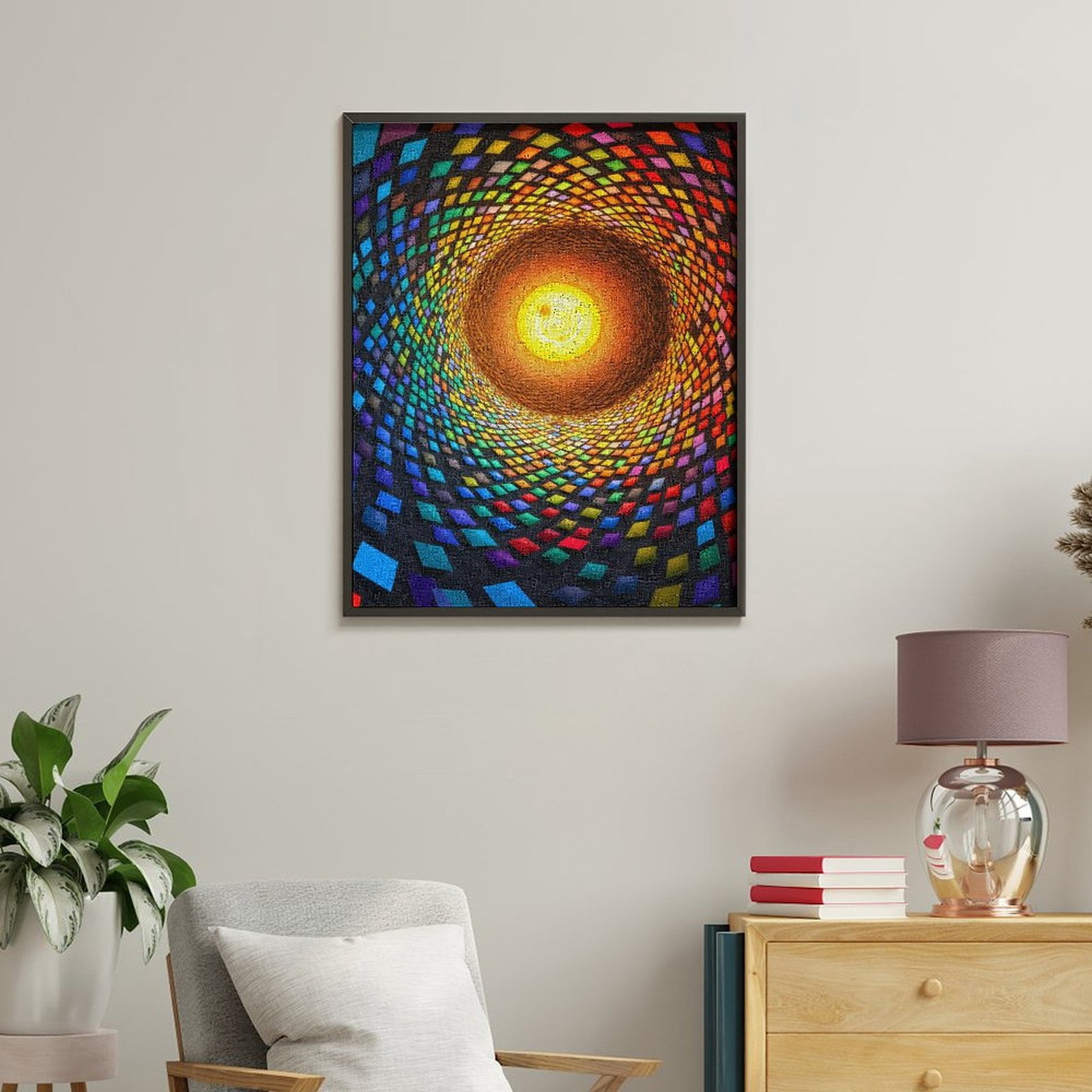 Paint By Numbers Kit for Adults Beginner - DIY Colorful Spiral Abstract Art Canvas Painting Kits for Adults, Frameless Paint By Number for Adults for Home Wall Decor 16x20 Inch