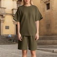 thumbnail image 2 of ibiyuan 2 Piece Sets for Women Summer Lounge Sets Casual Oversized Tshirts Shorts Matching Airport Travel Outfits, 2 of 5