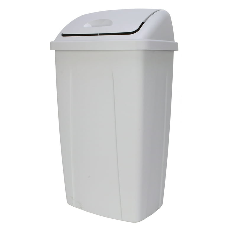 1225-02GY Grey Square Garbage Can Lid with Swing Top for 25 Gallon Garbage  Cans