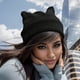 thumbnail image 4 of Gorro De Invierno Con Orejas De Gato Sin Visera Para Mujer, Gorro De Gato De Otoño, Orejeras, Gorro Navideño, Cálido., 4 of 6