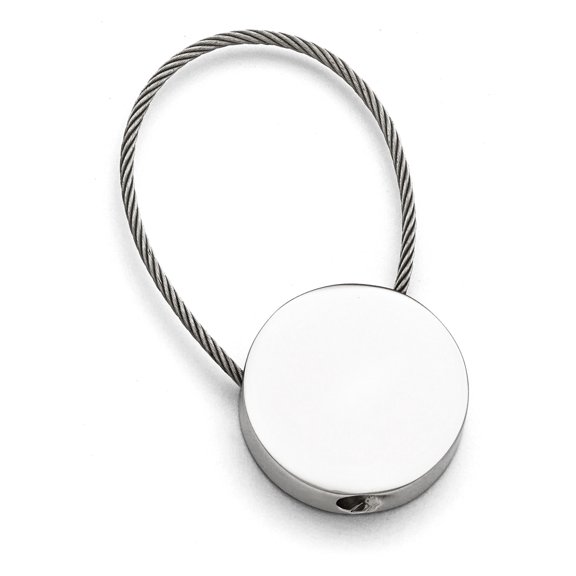 Stainless Steel Polished Cable Circle Key Ring
