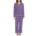 thumbnail image 4 of joogoo Pajamas Set for Women Stars Purple Long Sleeve Pjs Loungewear XXL, 4 of 7