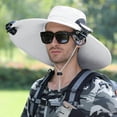 thumbnail image 2 of FUZHIQ Super Wide Brim Solar Fan Hat for Men UV Protection Cooling Sun Hat for Hiking Camping Backpacking Outdoor,One Size, 2 of 4