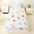 thumbnail image 3 of Erosebridal Kawaii Flower Twin Sheet Sets for Girls, Colorful Bowknot Bedding, 1 Flat Sheet 1 Fitted Sheet and 1 Pillowcase, 3pcs, 3 of 5