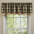 thumbnail image 2 of Park Designs Buffalo Check Lined Layered Black Valance 16", 2 of 6