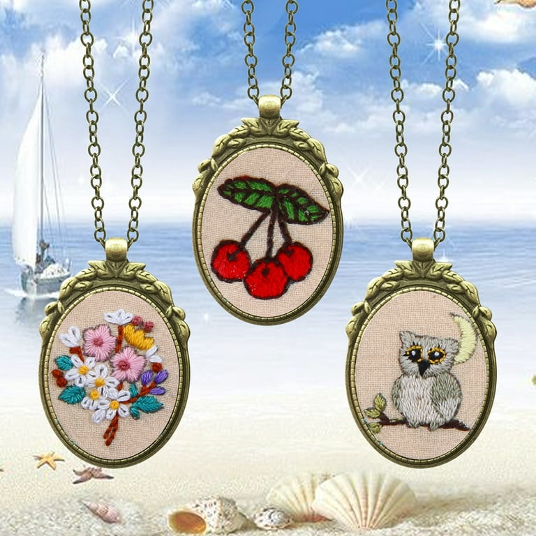 Diy Embroidery Start Kit  Five Creatures Handmade Good Luck Necklace Car  Ornament Bag Accessories Needlepoint Craft With Tutorial Video - Yahoo  Shopping