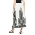 thumbnail image 6 of Gypsie Blu Women's Skirt A-Line Long Maxi Rayon Boho Elastic Waist Midi Skirt, 6 of 7