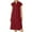 Wine, variant on Uaswgudfs Women's Casual Short Sleeve V-Neck Midi Dress​ - Summer Shift Style with Button Front & Pocket, Draped Office-Ready Fabric Navy XL