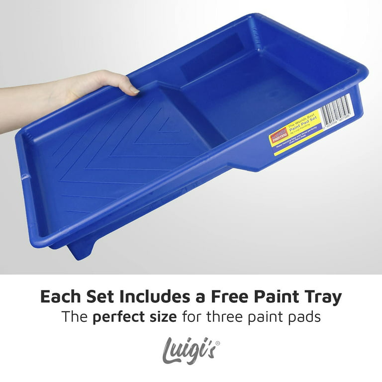 Luigi's 3-Pc Paint Pad Set with Tray Indoor, Outdoor Home Improvement  Painting Tools