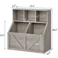 thumbnail image 3 of AOILE Kids Bookshelf and T oy Storage Organizer, Toddler T oy Storage Cabinet with Bins and Shelves for Playroom, Bedroom, Nursery, 3 of 9