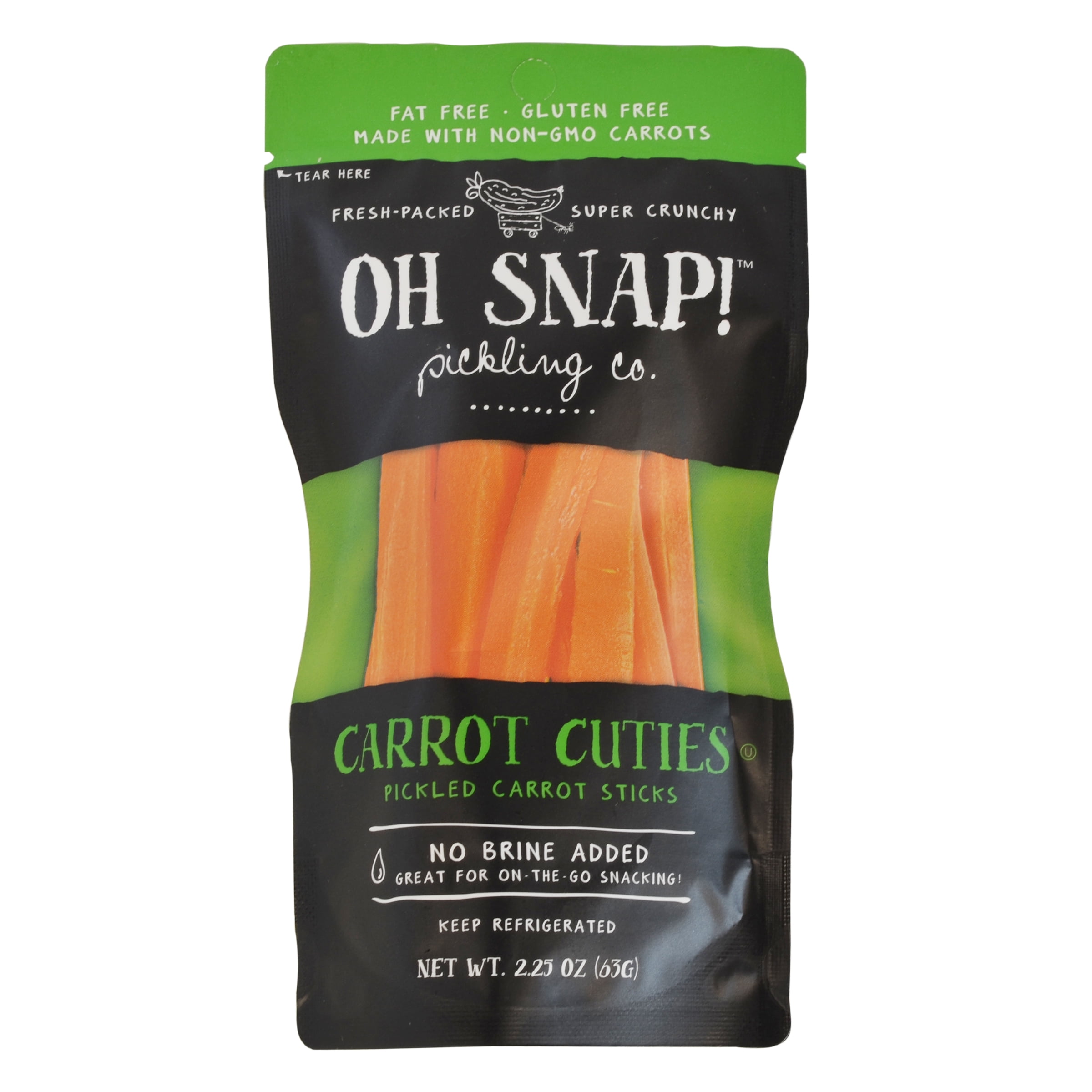 Oh Snap Carrot Cuties Pickled Carrot Sticks, 2.25 Oz