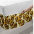 thumbnail image 2 of Sunflower Bed Skirt, Vintage Style Ornament with Flowers Agriculture Nature Theme Sketchy Artwork, Elastic Bedskirt Dust Ruffle Wrap Around for Bedding Decor, 4 Sizes, Multicolor, by Ambesonne, 2 of 2