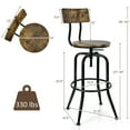 thumbnail image 2 of Gymax Set of 4 Industrial Bar Stool Adjustable Swivel Counter-Height Dining Side Chair, 2 of 10
