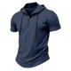 thumbnail image 2 of pstuiky camisetas de hombre, Camiseta de manga corta con solapa desgastada para hombre, estilo europeo y americano, color liso ropa de hombre xxxl, 2 of 4