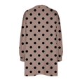 thumbnail image 5 of CLOISE Sweatshirts for Women Polka Dots Pullover Sweatshirts Crew Neck Long Sleeve Hoodies Shirts Brown Drop Shoulder Tops Fall Cute Preppy Clothes L, 5 of 5