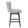 thumbnail image 3 of Home Square Ariana 26.25" Fabric Swivel Counter Stool in Walnut - Set of 3, 3 of 7