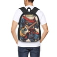 thumbnail image 4 of Xecao Samurai Frog Guitar for Backpack for School Travel Hiking with Adjustable Straps Large Capacity and Side Mesh Pockets, 4 of 6