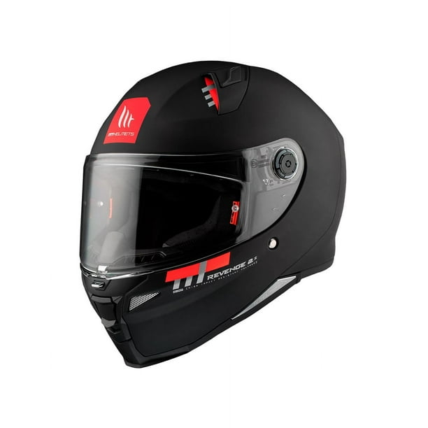 Casco Para Moto Mt Helmet 2 Revenge Solid A1 Negro Mate Walmart en linea
