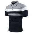 thumbnail image 2 of Nnhblu Men Polyester Short Sleeve Turndown collar Casual Summer Blouses Gray L, 2 of 5