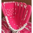 thumbnail image 4 of Guantes de béisbol para deportes al aire libre, para práctica de sóftbol, de PU, para principiantes, 9.5 pulgadas, rosa, 4 of 4