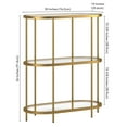 thumbnail image 5 of Evelyn&Zoe Leif 30'' Wide Oval Bookcase, Brass, 5 of 7